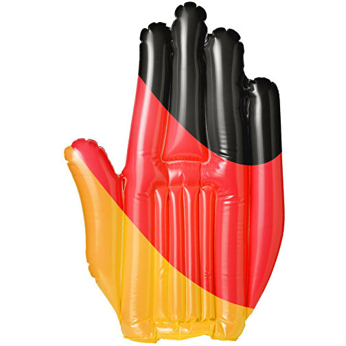 Aufblasbare Winkehand 'Deutschland' , Deutschland-Farben, Kunststoff, 45,50cm x 0,50cm x 40,00cm (Länge x Höhe x Breite), Bild 2