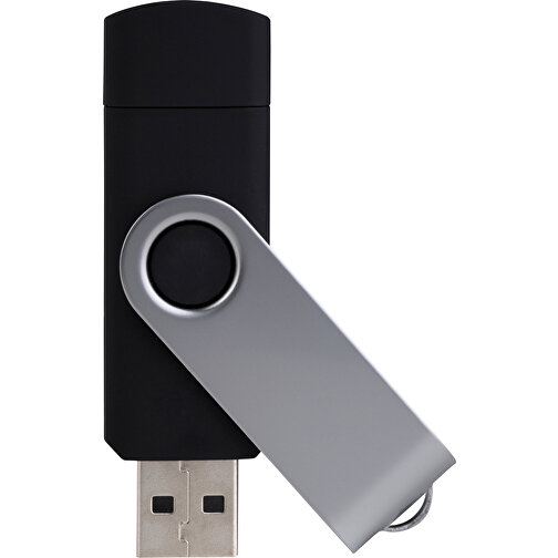 USB-Stick Smart Swing 4 GB , Promo Effects MB , schwarz MB , 4 GB , Kunststoff, Metal MB , 3 - 10 MB/s MB , 7,00cm x 1,00cm x 1,90cm (Länge x Höhe x Breite), Bild 1