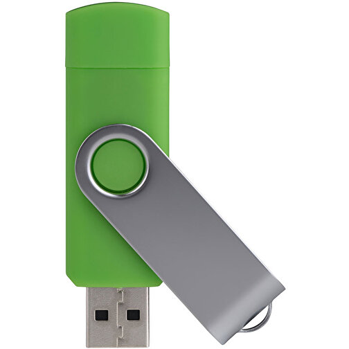 USB-Stick Smart Swing 8 GB , Promo Effects MB , grün MB , 8 GB , Kunststoff, Metal MB , 3 - 10 MB/s MB , 7,00cm x 1,00cm x 1,90cm (Länge x Höhe x Breite), Bild 1