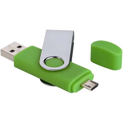 USB-Stick Smart Swing 8 GB , Promo Effects MB , grün MB , 8 GB , Kunststoff, Metal MB , 3 - 10 MB/s MB , 7,00cm x 1,00cm x 1,90cm (Länge x Höhe x Breite), Bild 2