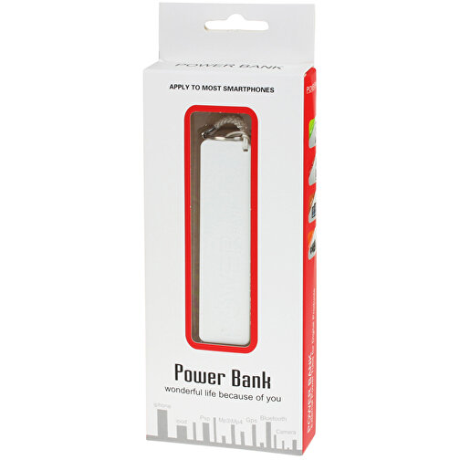 Power Bank Patsy , Promo Effects, weiß, Kunststoff (ABS), 9,60cm x 2,50cm x 2,50cm (Länge x Höhe x Breite), Bild 4