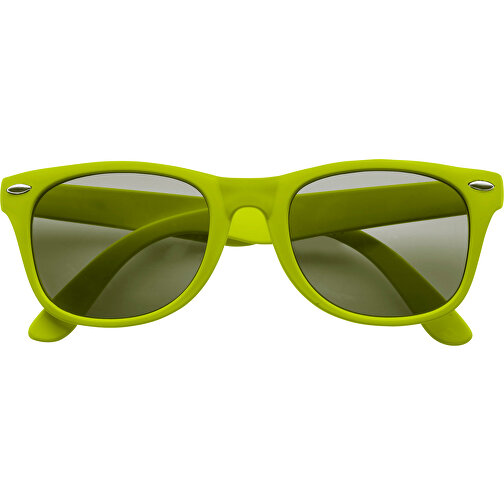 Sonnenbrille Aus Kunststoff Kenzie , limettengrün, PVC, PC, 15,00cm x 4,60cm x 14,00cm (Länge x Höhe x Breite), Bild 1