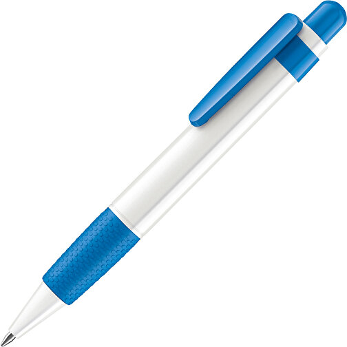 Senator® Big Pen Polished Basic Druckkugelschreiber , Senator, weiss/blau, Kunststoff, 13,00cm x 136,00cm x 17,00cm (Länge x Höhe x Breite), Bild 2