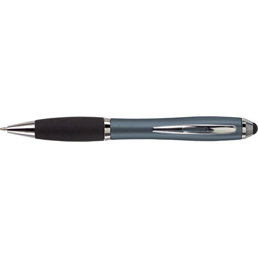 Kugelschreiber Aus Kunststoff Lana , grau, ABS, Plastik, Metall, Kautschuk, 13,30cm (Höhe), Bild 3