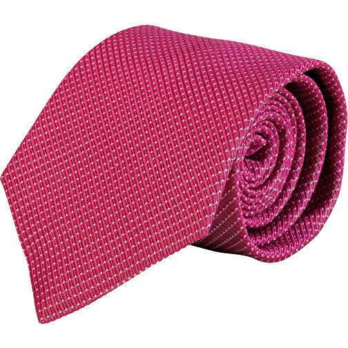 Krawatte, Reine Seide, Jacquardgewebt , pink, reine Seide, 148,00cm x 7,50cm (Länge x Breite), Bild 1