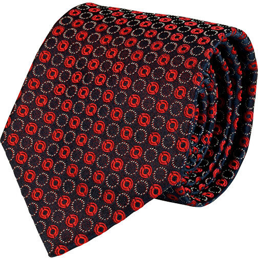 Krawatte, Reine Seide, Jacquardgewebt , rot, reine Seide, 148,00cm x 7,50cm (Länge x Breite), Bild 1