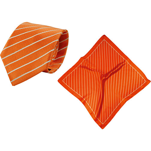 Sett (slips, ren silke + skjerf, ren silkesatin, ca. 53 x 53 cm), Bilde 1