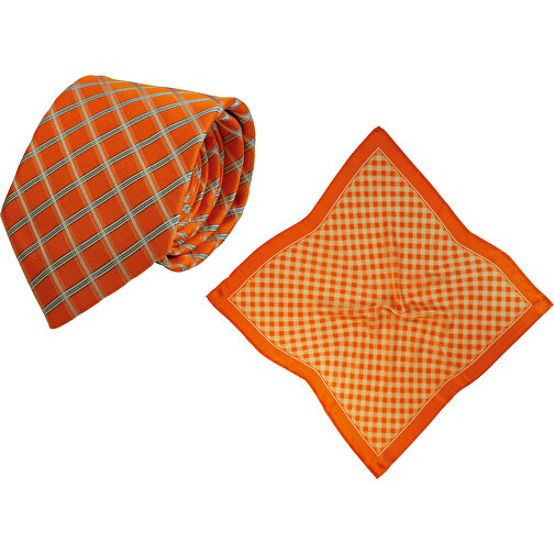 Set (slips, halsduk av rent silke, satin av rent silke, ca 53 x 53 cm), Bild 1
