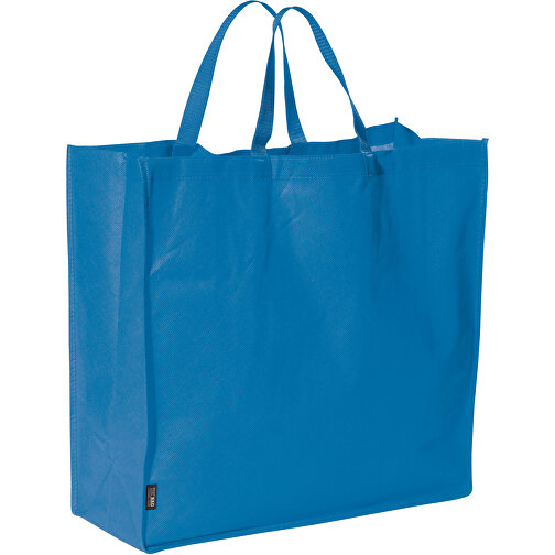 Einkaufstasche Non-Woven 75g/m² , blau, Non-Woven, 45,00cm x 45,00cm x 18,00cm (Länge x Höhe x Breite), Bild 1