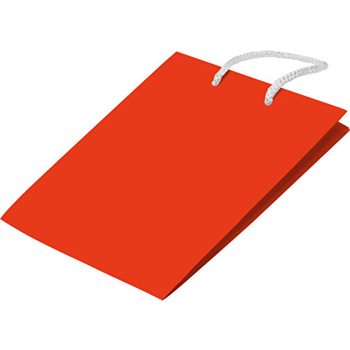 Laminierte Papiertasche, Klein , rot, Papier, 18,00cm x 24,00cm x 8,00cm (Länge x Höhe x Breite), Bild 3