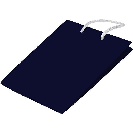 Laminierte Papiertasche, Groß , dunkelblau, Papier, 30,00cm x 40,00cm x 12,00cm (Länge x Höhe x Breite), Bild 3