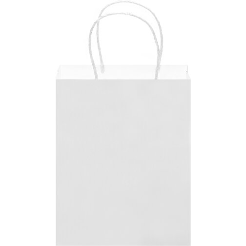 Große Papiertasche Im Eco Look 120g/m² , weiß, Papier, 30,00cm x 40,00cm x 12,00cm (Länge x Höhe x Breite), Bild 4