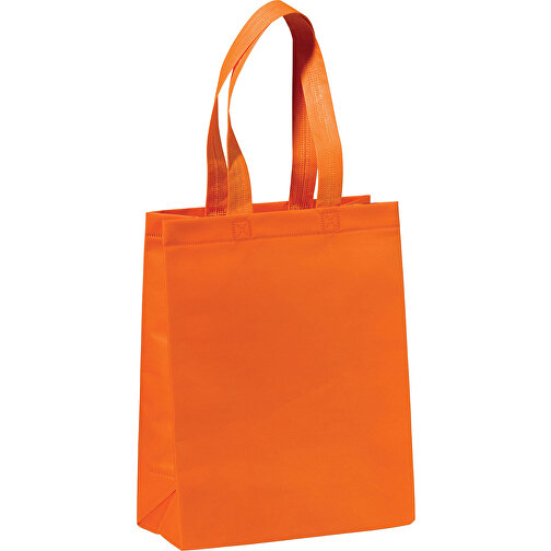 Laminierte Non Woven Tasche 105g/m² , orange, PP non woven with lamination, 24,00cm x 30,00cm x 11,00cm (Länge x Höhe x Breite), Bild 1
