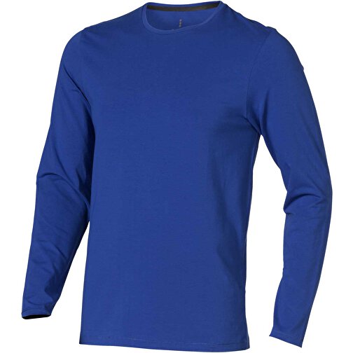 Ponoka Langarmshirt Für Herren , Green Concept, blau, Single jersey Strick 95% GOTS zertifizierte Bio Baumwolle, 5% Elastan, 200 g/m2, XS, , Bild 1