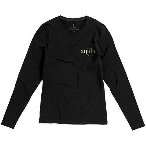 Ponoka Langarmshirt Für Damen , Green Concept, schwarz, Single jersey Strick 95% Bio Baumwolle, 5% Elastan, 200 g/m2, XS, , Bild 2