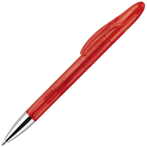 Kugelschreiber Speedy Transparent , transparent rot, ABS, 14,30cm (Länge), Bild 2