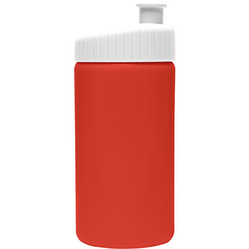 Sportflasche Design 500ml , weiß / rot, LDPE & PP, 17,80cm (Höhe), Bild 1