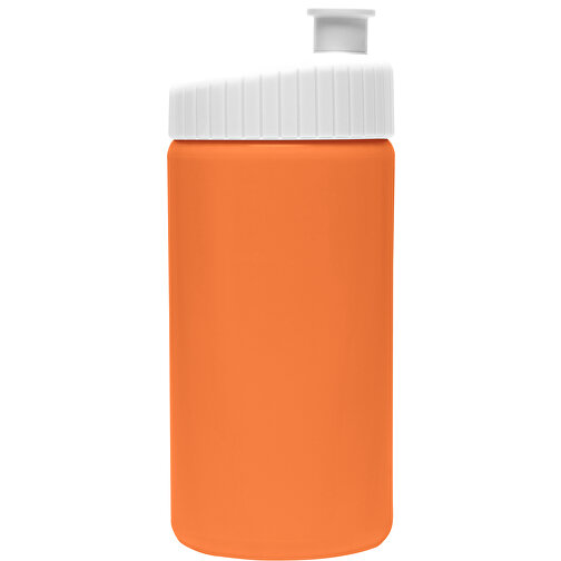 Sportflasche Design 500ml , weiß / orange, LDPE & PP, 17,80cm (Höhe), Bild 1