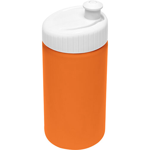 Sportflasche Design 500ml , weiß / orange, LDPE & PP, 17,80cm (Höhe), Bild 2