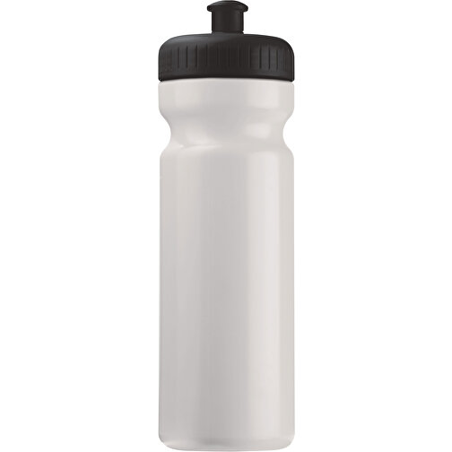 Sportflasche Classic 750ml , weiß / schwarz, LDPE & PP, 24,80cm (Höhe), Bild 1