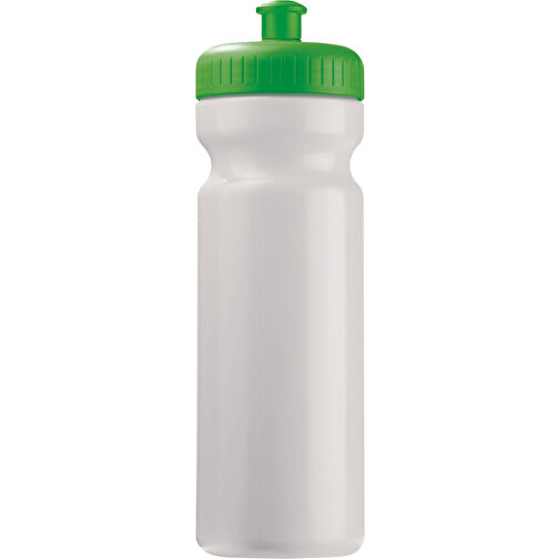 Sportflasche Classic 750ml , weiss / grün, LDPE & PP, 24,80cm (Höhe), Bild 1