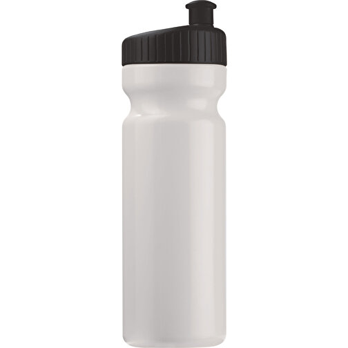 Sportflasche Design 750ml , weiß / schwarz, LDPE & PP, 24,80cm (Höhe), Bild 1