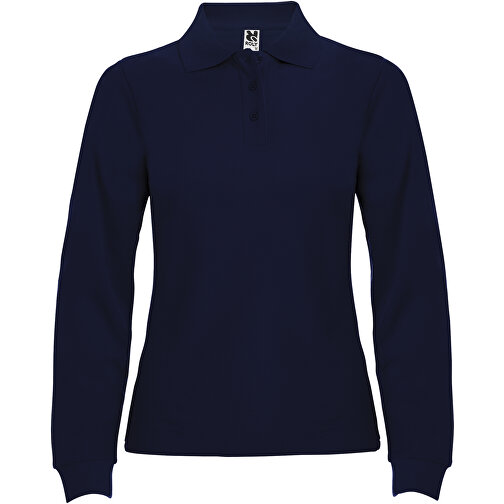 Estrella Langarm Poloshirt Für Damen , navy blue, Piqué Strick 100% Baumwolle, 220 g/m2, S, , Bild 1