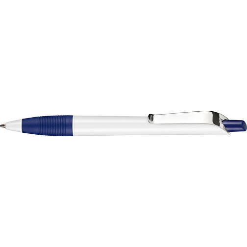 Kugelschreiber Bond Shiny , Ritter-Pen, weiss/nachtblau, ABS u. Metall, 14,30cm (Länge), Bild 3