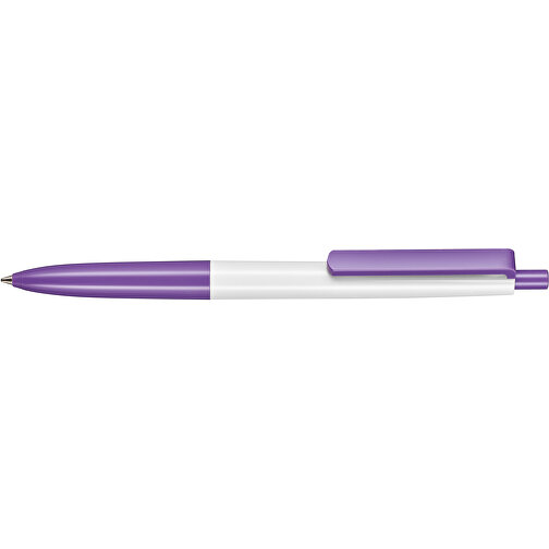 Kugelschreiber New Basic , Ritter-Pen, weiss/violett, ABS-Kunststoff, 13,40cm (Länge), Bild 3