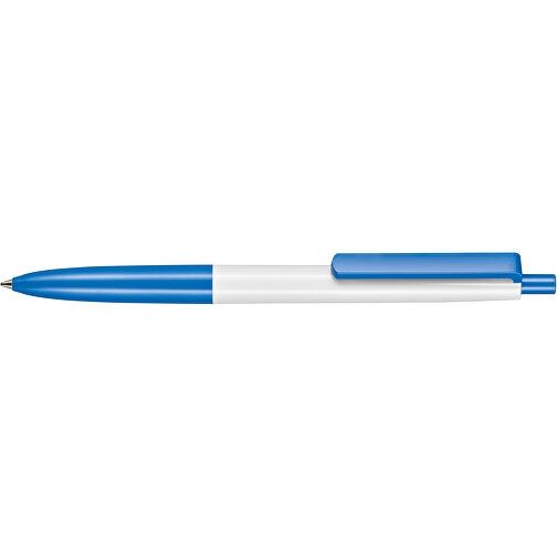 Kugelschreiber New Basic , Ritter-Pen, weiss/himmelblau, ABS-Kunststoff, 13,40cm (Länge), Bild 3