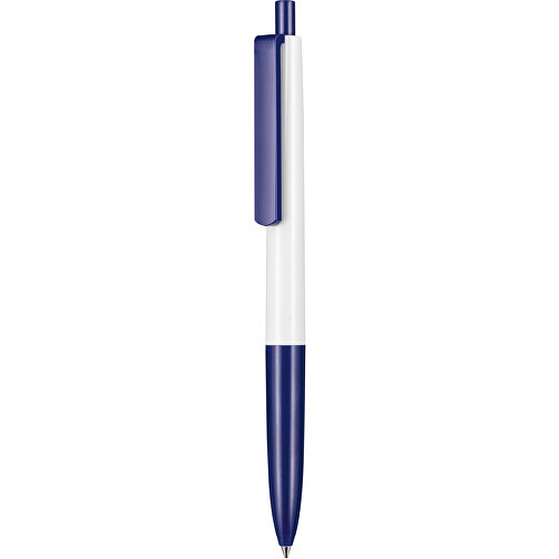 Kugelschreiber New Basic , Ritter-Pen, weiss/nachtblau, ABS-Kunststoff, 13,40cm (Länge), Bild 1