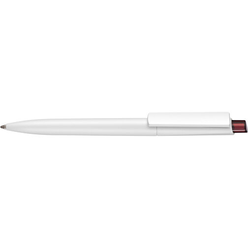 Kugelschreiber Crest ST , Ritter-Pen, weiß/rubinrot-TR/FR, ABS-Kunststoff, 14,90cm (Länge), Bild 3