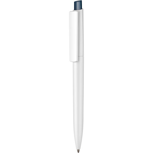 Kugelschreiber Crest ST , Ritter-Pen, weiss/smaragd-grün-TR/FR, ABS-Kunststoff, 14,90cm (Länge), Bild 1