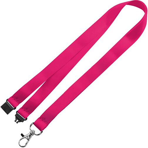 Schlüsselband Basic , Promo Effects, pink, Satin, 92,00cm x 1,30cm (Länge x Breite), Bild 1