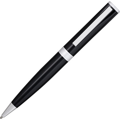Kugelschreiber CLIC CLAC-CAMPBELLTON , ClicClac, schwarz, Aluminium, Metall, Kunststoff, 13,60cm x 1,30cm x 1,60cm (Länge x Höhe x Breite), Bild 1