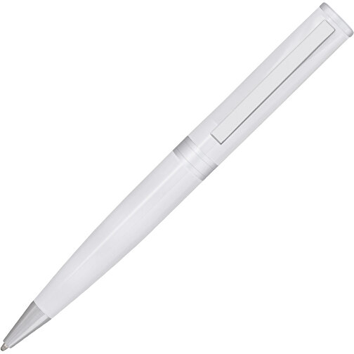 Kugelschreiber CLIC CLAC-CAMPBELLTON , ClicClac, weiß, Aluminium, Metall, Kunststoff, 13,60cm x 1,30cm x 1,60cm (Länge x Höhe x Breite), Bild 1