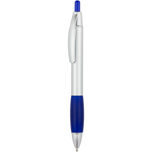 Kugelschreiber Kandi , Promo Effects, silber / blau, Kunststoff, 14,10cm (Länge), Bild 1