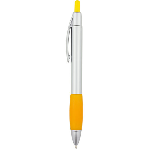 Kugelschreiber Kandi , Promo Effects, silber / gelb, Kunststoff, 14,10cm (Länge), Bild 3