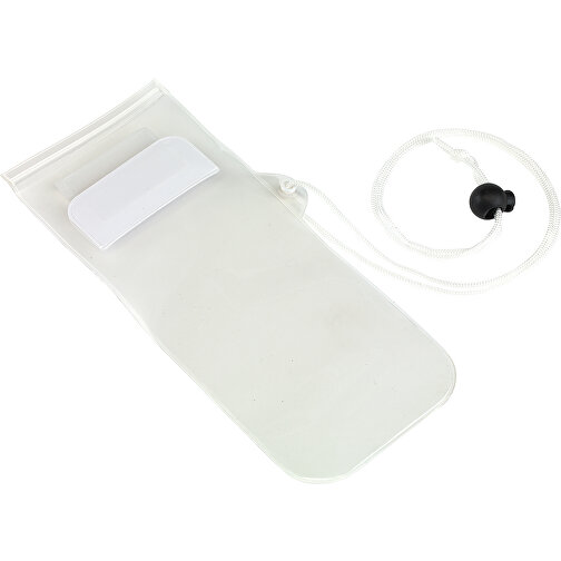 Telefon-Tasche SMART SPLASH , weiß, PVC, frei von Phthalaten, 22,50cm x 9,00cm (Länge x Breite), Bild 1