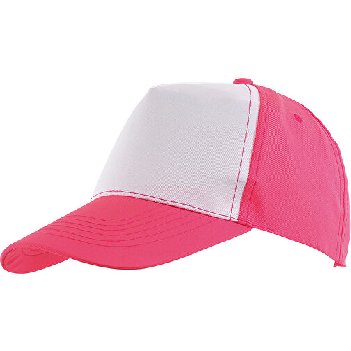 5-Panel-Cap SHINY , pink, weiß, 100% Polyester, 1,00cm (Länge), Bild 1