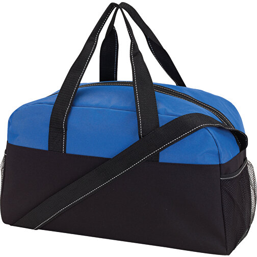 Sporttasche FITNESS , blau, schwarz, 300D Polyester, 45,00cm x 26,00cm x 19,00cm (Länge x Höhe x Breite), Bild 1