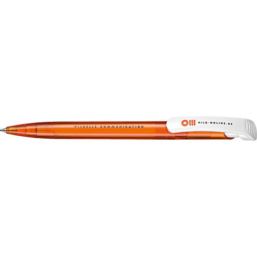Kugelschreiber Clear Transparent S , Ritter-Pen, flamingo, ABS-Kunststoff, 14,80cm (Länge), Bild 3