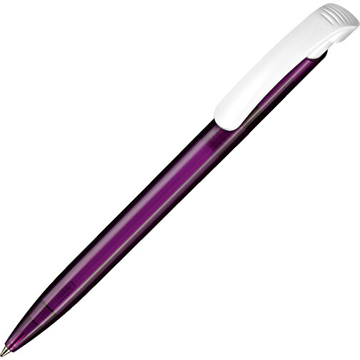 Kugelschreiber Clear Transparent S , Ritter-Pen, pflaumen-lila, ABS-Kunststoff, 14,80cm (Länge), Bild 2