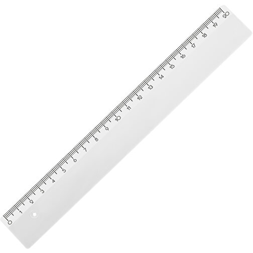 Lineal 20 Cm , weiß, PS, 21,00cm x 0,20cm x 3,00cm (Länge x Höhe x Breite), Bild 1