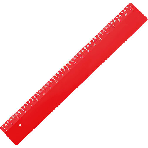 Lineal 20 Cm , rot, PS, 21,00cm x 0,20cm x 3,00cm (Länge x Höhe x Breite), Bild 1