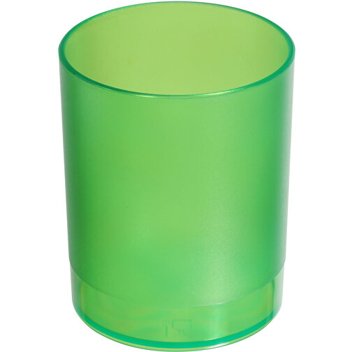 Zahnputzbecher , gefrostet grün, PS, 9,00cm (Höhe), Bild 1