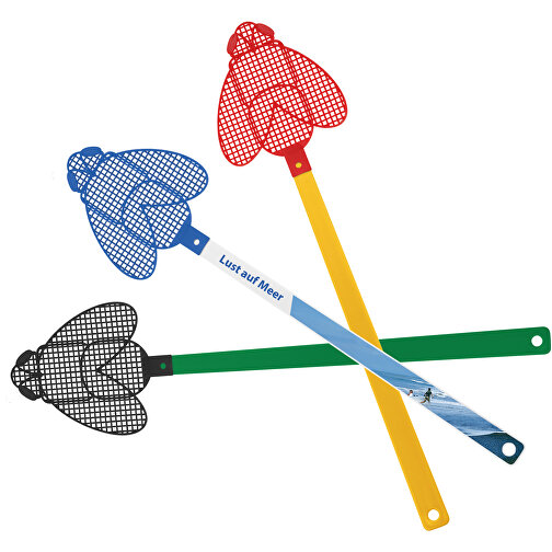 Fliegenklatsche 'Brummi' , rot, gelb, PE+PS, 41,20cm x 0,50cm x 10,20cm (Länge x Höhe x Breite), Bild 2