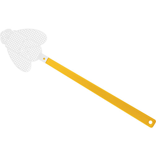Fliegenklatsche 'Brummi' , gelb, weiß, PE+PS, 41,20cm x 0,50cm x 10,20cm (Länge x Höhe x Breite), Bild 1