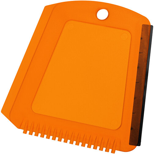 Eiskratzer 'Alpha' , orange-transparent, PS+TPE, 12,00cm x 0,40cm x 12,00cm (Länge x Höhe x Breite), Bild 1