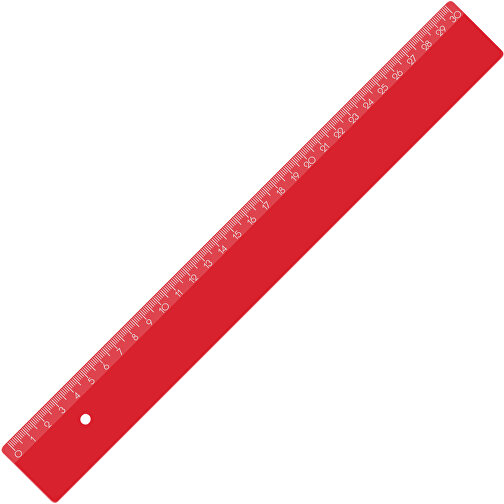 Righello 30 cm (rosso, PS, 29g) come articoli-promozionali su